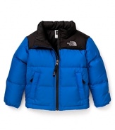 The signature quilted jacket with stand collar and contrast yoke and placket from The North Face®.