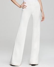 The epitome of understated elegance and ease, these Donna Karan New York pull-on pants are fashioned with a chic wide leg in a clean, crisp silhouette that works well with just about anything. The epitome of understated elegance and ease, these Donna Karan New York pull-on pants are fashioned with a chic wide leg in a clean, crisp silhouette that works well with just about anything.