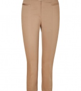 Inject your wardrobe with ultra feminine style with these flattering cropped pants from Blumarine - Fitted silhouette, front welt pockets, seaming detail, cropped - Pair with a button down, a tailored blazer, and classic pumps