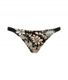 Stella McCartney brings her high fashion aesthetic to intimates with delicate vintage detailing and subtly sexy cuts - Black printed silk, classic brief style, front seaming detail - Wear with a matching camisole for seductive lounging or under your favorite dress