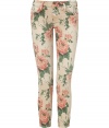 These must-have pants of the season from Current Elliot boast a figure-hugging fit and an of-the-moment rose print - Classic five-pocket styling, cropped, fitted, all-over print - Style with a sheer blouse, leather jacket, and platform pumps