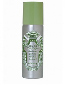 This deodorant, scented to the notes of Eau de Campagne, provides freshness, comfort and well-being right throughout the day. Its very mild formula does not irritate or dry out the skin. It provides effective, long-lasting protection. It suits all skin types, including the most sensitive skin. This deodorant, scented to the notes of Eau de Campagne, provides freshness, comfort and well-being right throughout the day. Its very mild formula does not irritate or dry out the skin. It provides effective, long-lasting protection. It suits all skin types, including the most sensitive skin.