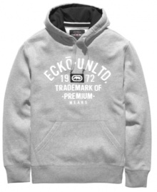 Get casual cool in an instant. This pullover hoodie from Ecko Unltd is a weekend must-have. Get casual cool in an instant. This pullover hoodie from Ecko Unltd is a weekend must-have.