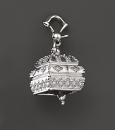 Inspired by Zen philosophy, this intricately detailed, polished finish sterling silver meditation bell from Paul Morelli jingles softly.
