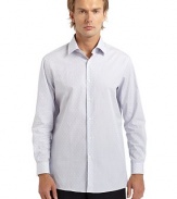 THE LOOKJacquard woven construction with allover stripe printShirt collarButton closureLong sleeves with barrel cuffsTHE MATERIALCottonCARE & ORIGINMachine washImported