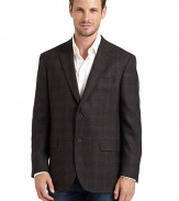THE LOOKNotch lapelFront button closureLong button cuff sleevesChest besom pocketFront flap pocketsTailored seamsDouble vented back hemTHE MATERIALWoolFully linedCARE & ORIGINDry cleanMade in CanadaThis item was originally available for purchase at Saks Fifth Avenue OFF 5TH stores. 
