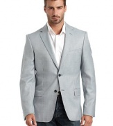 THE LOOKTweed designNotch lapelLong button cuff sleevesTwo-button front closure Chest welt pocketContoured seams through the waistFront flap pocketsBack double vented hemTHE FITAbout 29 from shoulder to hemTHE MATERIAL55% silk/45% woolFully linedCARE & ORIGINDry cleanMade in Croatia