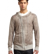 THE LOOKAllover faded underprintRibbed knit trimHooded backFront zip closureDual seam pocketsTHE MATERIALMerino woolCARE & ORIGINHand washImportedThis item was originally available for purchase at Saks Fifth Avenue OFF 5TH stores. 