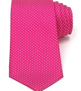 A premier design from renowned Turnbull & Asser propels your dress shirting into uncharted luxury. Crafted from the finest silk and furnished with a slip stitch on the back to maintain its classic shape, this handsome tie will sustain your wardrobe for years to come.