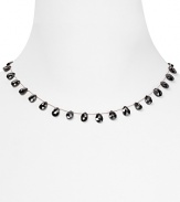 Margo Morrison's faceted spinel necklace is a delicate detail. Designed to melt into the skin, this feminine piece will work just as well during the day as at night.