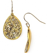 Geometry meets glamour with this pair of shapely drop earrings from Alexis Bittar, accented by delicate crystal encrusted discs.