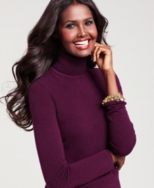 Cozy up to this chic turtleneck from Charter Club. Made from 100% cashmere, it feels as good as it looks!