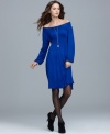 As pretty as can be, Cha Cha Vente's smocked frock shows off just the right amount of shoulder!