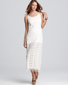 A sheer lace skirt brings romance to this Element dress, an ethereal summer must-have.