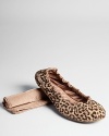 In leopard print suede, Corso Como's Ballasox Prince ballet flats go everywhere with a flexible shape and a matching travel bag.