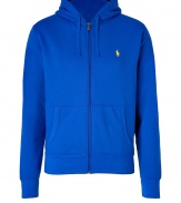 Liven up your casual looks with Ralph Laurens bright blue zip-up, detailed with a waffle-lined hood for super soft results guaranteed to make it an everyday favorite - Zippered front, split kangaroo pockets - Slim sporty fit - The perfect partner for casual days
