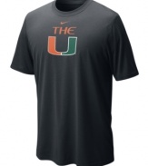 Keep team spirit rolling with this Miami Hurricanes NCAA t-shirt from Nike.