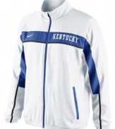 Turn up the volume and make the support of your favorite NCAA team loud and clear with this Kentucky Wildcats jacket featuring Dri-Fit technology from Nike.