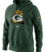 Hands down-make it apparent who your favorite football team is with this Green Bay Packers NFL graphic hoodie from Nike.