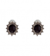 Inject instant glamour into any outfit with R.J.Grazianos crystal earrings - Prong set black and silver-grey crystals - Wear to the office with tailored separates, or as a finishing touch to cocktail dresses
