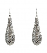 Both sweet and statement-making, Alexis Bittars crystal encrusted teardrop earrings are an easy way to add a glamorous edge to your outfit - Tonal silver crystals, rhodium-toned brass wire backs - For pierced ears - Wear with swept up hair and a bright cocktail dress for a fantastically feminine look