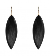 Inject a modern edge into every outfit with Alexis Bittars ultra chic long leaf earrings - Wire backs - For pierced ears - Wear with everything from jeans and tees to feminine print dresses and heels