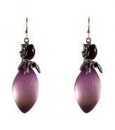Inject a dreamy edge into your outfit with Alexis Bittars ultra glamorous shimmering mauve drop earrings - Gunmetal-toned setting, deep cranberry stone, iridescent mauve drop, wire backs - For pierced ears - Wear with everything from pullovers and jeans to cocktail dresses and statement heels