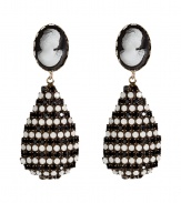 With their shimmering crystals and modern monochrome mix, Dannijos drop earrings are a chic way to dress up day and evening looks alike - Wear with everything from casual knits and jeans to fun cocktail dresses
