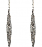 Both sassy and statement-making, Alexis Bittars crystal encrusted spear earrings are an easy way to add a glamorous edge to your outfit - Tonal silver crystals, rhodium-toned brass wire backs - For pierced ears - Wear with swept up hair and a bright cocktail dress for a fantastically fierce look