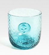 An edgy piece from the revered furniture designer's debut tabletop collection, handcrafted in mouthblown glass. Wipe clean4W X 4LImported