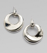 From the Palu Collection. A hammered texture adds interest to this simply chic design. Sterling silverLength, about 1¾Post backImported 