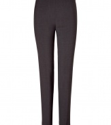 Easy to style and ultra chic, these skinny pants from Jil Sander Navy will update your office-ready staples - Flat front, concealed side zip closure, straight leg - Pair with an oversized blouse, a boyfriend blazer, and pumps