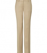 Your workweek style just got more chic with these straight leg pants from Hugo - Flat front, off-seam pockets, single back welt pocket, belt loops - Straight leg with crease detail, slim fit - Style with a fitted blouse, a blazer, and classic pumps