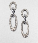 From the Silver Ice Collection. A dazzling, drop style showcasing brilliant diamonds set in sterling silver. Diamonds, 1.05 tcwSterling silverDrop, about 1¼Post backImported 