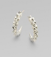 From the Superstud Collection. Dramatic, angular horns of polished sterling silver finish to an even more dramatic pointy end. Sterling silver Diameter, about 1 Post-back Imported 