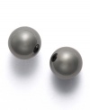 Polish your look with simple, everyday style. These Alfani earrings feature shiny ball studs crafted in unique hematite tone mixed metal. Approximate diameter: 3/8 inch.