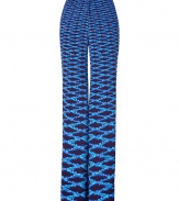 With their artfully styled optical print and sensuous, feminine fit, these high-waisted trousers from Mary Katrantzou guarantee head-turning results - Side slit pockets, hook closure, form-fitting - Pair with monochrome tops, sky-high heels and a splattering of statement jewelry
