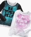 She can be her authentic, adorable self in one of these long-sleeve graphic tees from So Jenni, with mock-layering effects for a cool look.