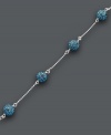 Get ready for the dance floor in this disco ball-inspired bracelet. Giani Bernini's playful style features blue crystal balls strung from a delicate sterling silver chain. Approximate length: 7-1/2 inches.