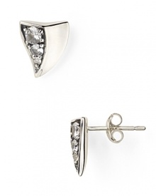 Inspired by floral thorns, this pair of white sapphire adorned stud earrings from Elizabeth and James are an edgy yet feminine choice. Wear them to punctuate every look.