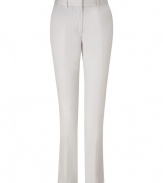 These sophisticated Paul Smith pants channel classic preppy-chic with modern styling - Figure-hugging silhouette, zip front, belt loops, side slash pockets, back button welt pockets, one with contrasting trim detail, cropped - Style with a button down blouse, a boyfriend cardigan, and platform pumps