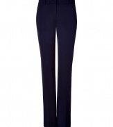 These classic trousers bring sophisticated flair to your stylish workweek look - Straight leg, pleat detail, slim fit, micro pinstripe print - Pair with a blouse and a blazer for work or a draped top and heels for evening