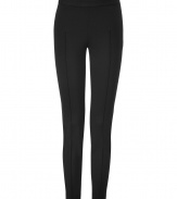 Upgrade your workweek staples with these flattering seam-detailed pants from Moschino Cheap & Chic - Slim waistband, flat front, seaming down front and back legs, straight leg, slim fit, concealed side zip closure - Style with an oversized button down and platform pumps