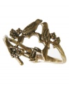 Twitterers abound will be trending this sweet style. Lucky Brand's pretty bangle features delicate, overlapping branches and two intricate songbirds. Set in gold tone mixed metal with an easy-to-use hinge clasp. Approximate diameter: 2-1/2 inches.