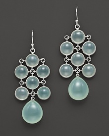 Softly-hued seafoam chalcedony, set in sterling silver, mimics the color of a summer sky. By Elizabeth Showers. Softly-hued seafoam chalcedony, set in sterling silver, mimics the color of a summer sky. By Elizabeth Showers.