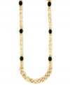 Embrace elegance. Jones New York adds subtle accents to this necklace. Crafted from gold-tone mixed metal, it makes a perfect statement on an evening out. Approximate length: 42 inches.