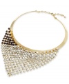 Go for the glamour. This bib necklace from INC International Concepts is crafted from gold-tone mixed metal with plastic and glass accents adding a touch of elegance. Approximate length: 18 inches + 2-inch extender.