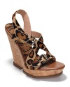 In bold leopard calf hair, the Sam Edelman Josie wedges are a dream come true for fashion lovers everywhere.