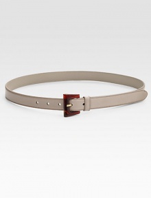 A classic style in supple goatskin leather accented with a square contrast buckle. Width, about 1Made in Italy A classic style in supple goatskin leather accented with a square contrast buckle. Width, about 1Made in Italy