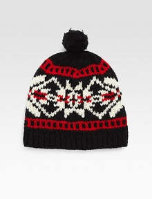 A cold weather essential knitted from an exquisite blend of wool and cashmere and topped with pom detail.70% wool/30% cashmereDry cleanImported A cold weather essential knitted from an exquisite blend of wool and cashmere and topped with pom detail.70% wool/30% cashmereDry cleanImported
